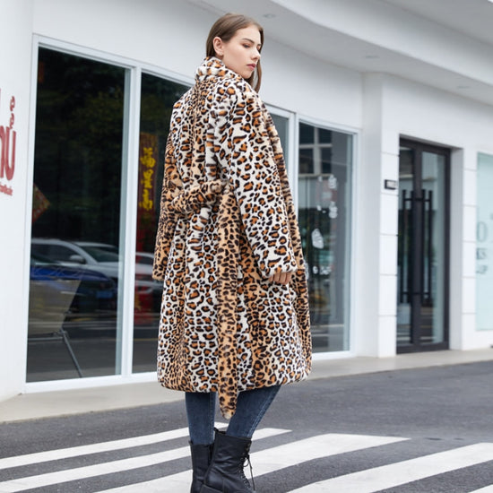 manteau de fourrure léopard