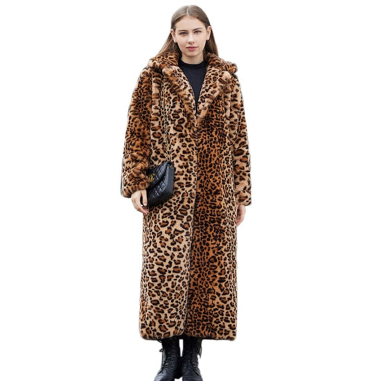 manteau fausse fourrure léopard