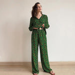 Pyjama Léopard Femme Vert