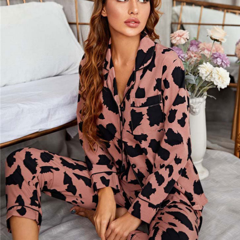 Pyjama Léopard pour Femme Rose